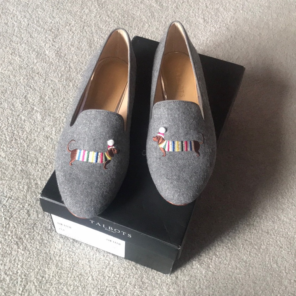 NIB Talbots Winter Dachshund Shoes